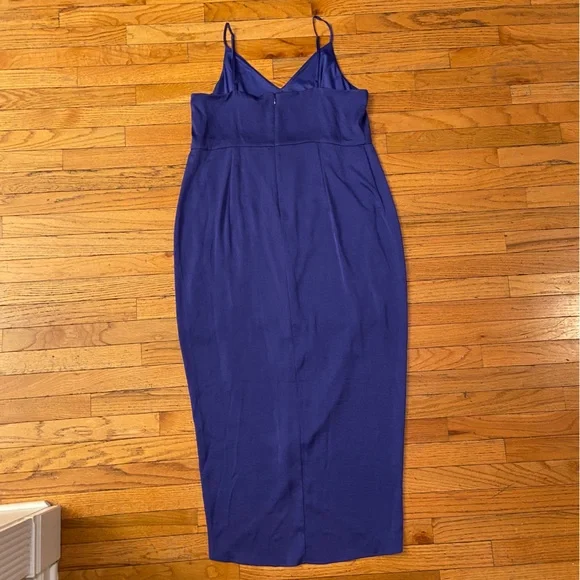 Express Satin Faux Wrap Maxi/Midi Dress - Picture 4 of 15